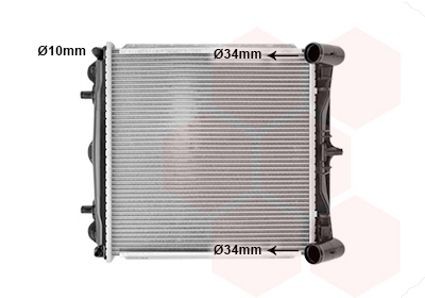 VAN WEZEL 74002037 Engine radiator Aluminium, 335 x 360 x 35 mm, Brazed cooling fins