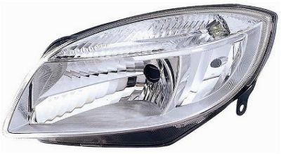 VAN WEZEL 7641961 Headlight Left, H4, Crystal clear, for right-hand traffic, with motor for headlamp levelling, P43t