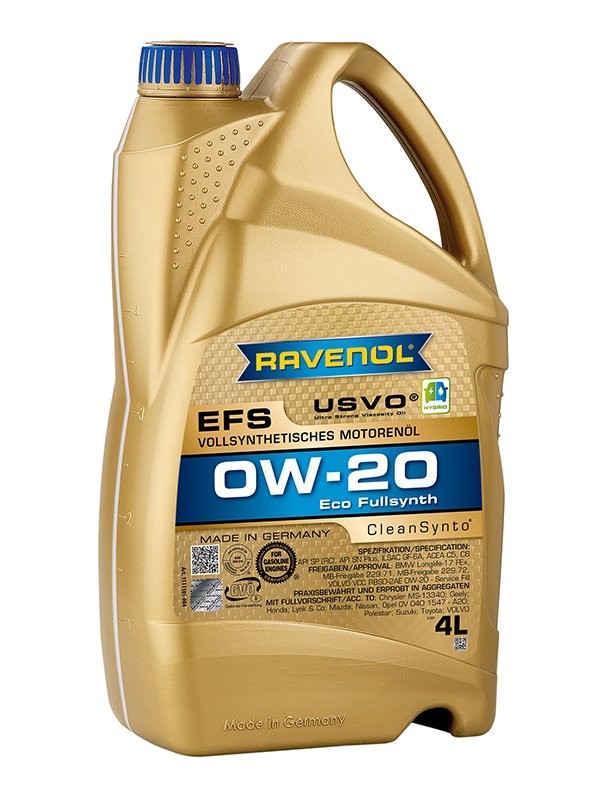 Car oil RAVENOL 0W-20, 4l, Full Synthetic Oil longlife 1111105-004-01-999