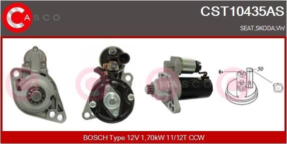 Original CASCO Starter motors CST10435AS for VW GOLF