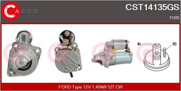Ford FOCUS Engine starter motor 13052579 CASCO CST14135GS online buy