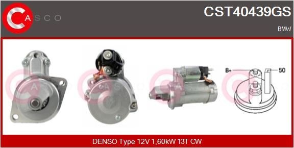BMW 5 Series Engine starter motor 13052652 CASCO CST40439GS online buy