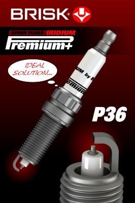 P36 Iridium Premium+ BRISK 1962 Spark plug 1212 2 163 332
