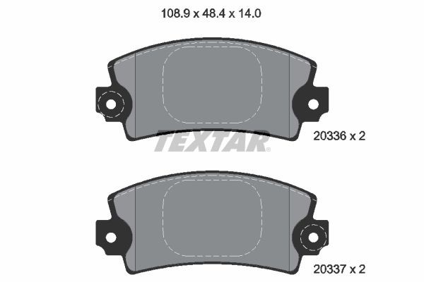 20336 TEXTAR 2033602 Brake pad set 7701 203 068