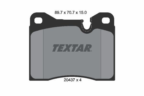 20437 TEXTAR 2043703 Brake pad set 3411 1 160 175