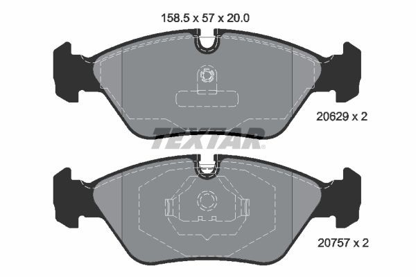 Great value for money - TEXTAR Brake pad set 2062902