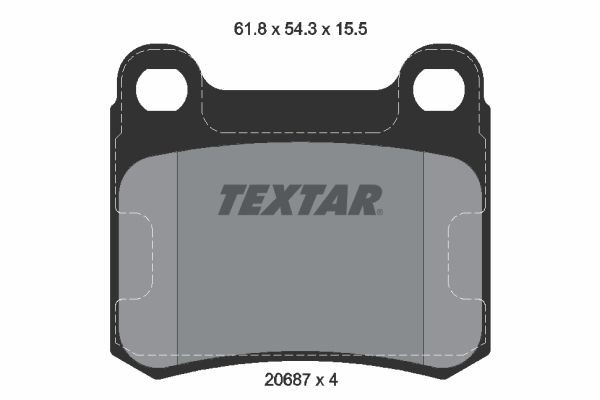 Great value for money - TEXTAR Brake pad set 2068701