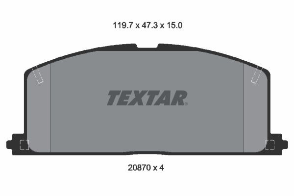 20870 TEXTAR 2087001 Brake pad set 04465-12240