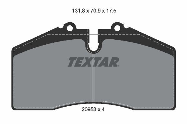 TEXTAR 2095302 Brake pad set prepared for wear indicator