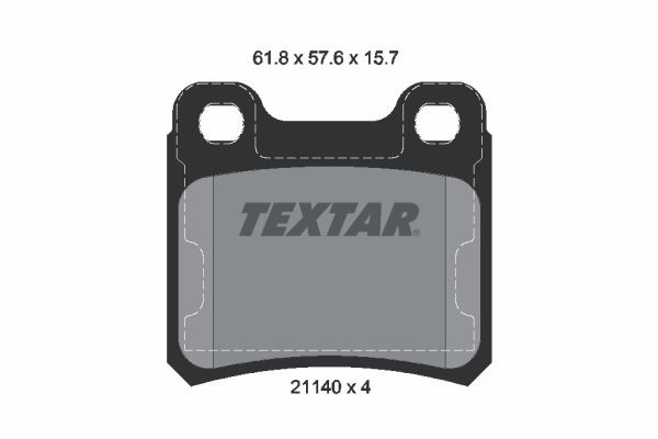 21140 TEXTAR 2114001 Brake pad set 1605875