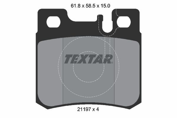 21197 TEXTAR 2119701 Brake pad set 001420952037