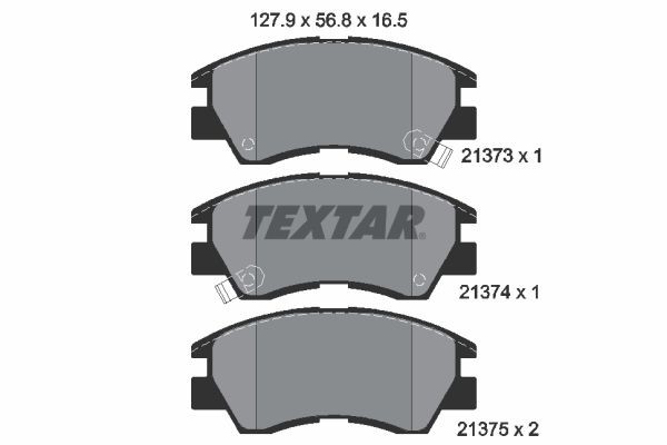 21373 TEXTAR 2137301 Brake pad set MR389-524