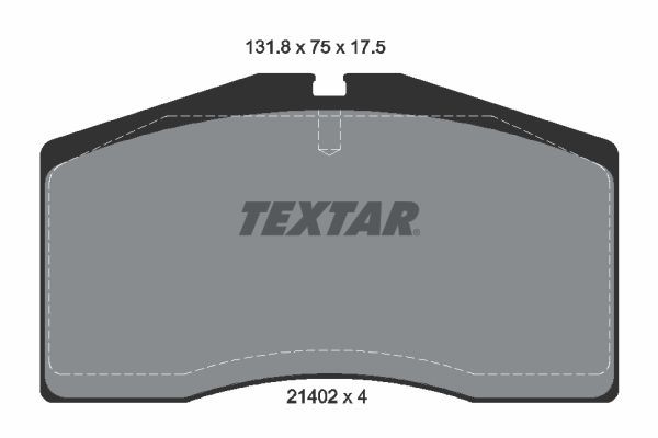 TEXTAR 2140201 Brake pad set prepared for wear indicator