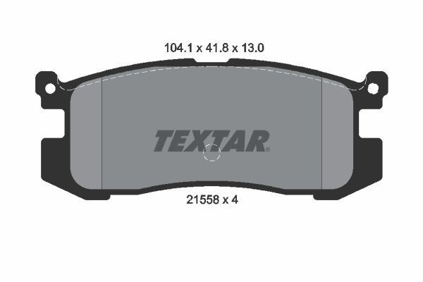 21558 TEXTAR not prepared for wear indicator Height: 42,1mm, Width: 103,9mm, Thickness: 13mm Brake pads 2155801 buy