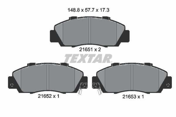 21651 TEXTAR 2165101 Brake pad set 45022-SL0-E60