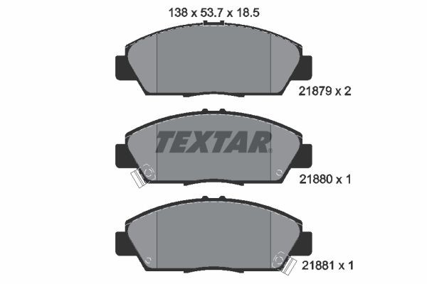 21879 TEXTAR 2187901 Brake pad set 45022-S30-G12
