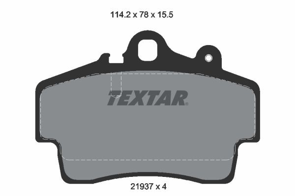 TEXTAR 2193702 Brake pad set prepared for wear indicator