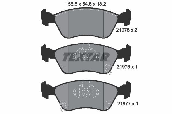 TEXTAR 2197502 Brake pad set with acoustic wear warning