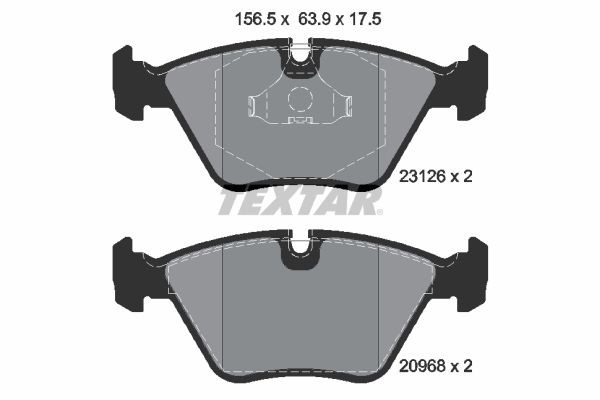 TEXTAR 2312601 Brake pad set prepared for wear indicator