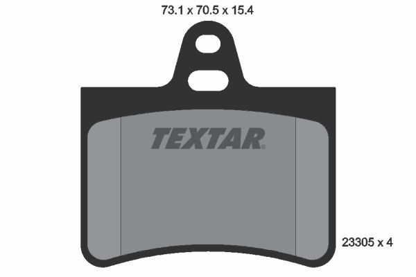 2330515404 TEXTAR nicht für Verschleißwarnanzeiger vorbereitet Höhe: 70,5mm, Breite: 73,1mm, Dicke/Stärke: 15,4mm Bremsbelagsatz 2330501 günstig kaufen