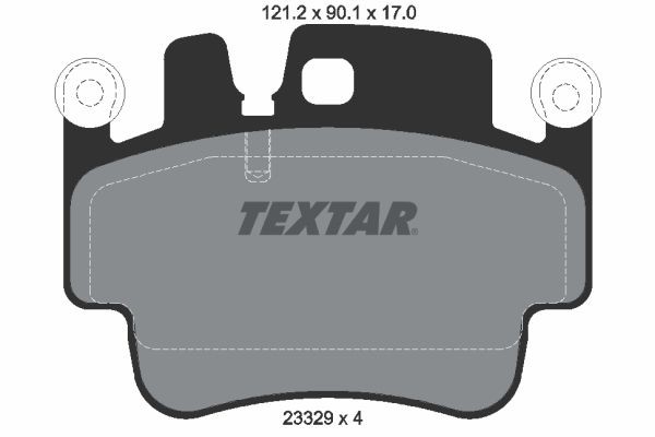 TEXTAR 2332902 Brake pad set prepared for wear indicator