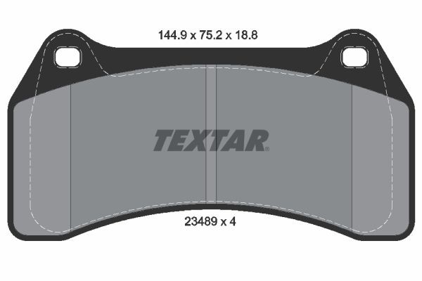 23489 TEXTAR not prepared for wear indicator Height: 75,2mm, Width: 144,9mm, Thickness: 16,3mm Brake pads 2348901 buy