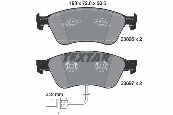 Audi A8 Brake pad set TEXTAR 2389601 cheap