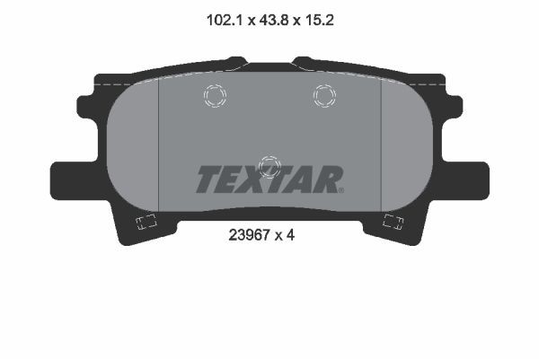 TEXTAR 2396701 Brake pad set not prepared for wear indicator
