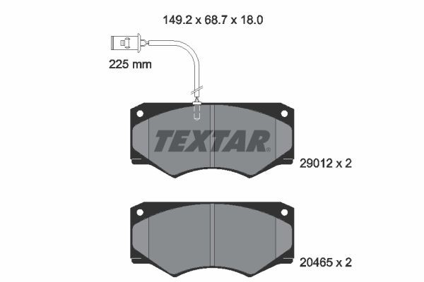 TEXTAR Brake pad kit 2901201 for IVECO Daily