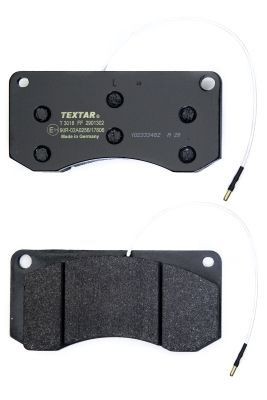 29013 TEXTAR with integrated wear warning contact Height: 86mm, Width: 180,2mm, Thickness: 21,5mm Brake pads 2901302 buy