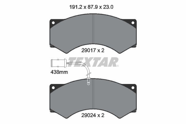 TEXTAR Brake pad kit 2901704