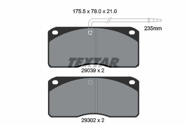 TEXTAR Brake pad kit 2903902