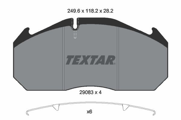 TEXTAR Brake pad kit 2908302