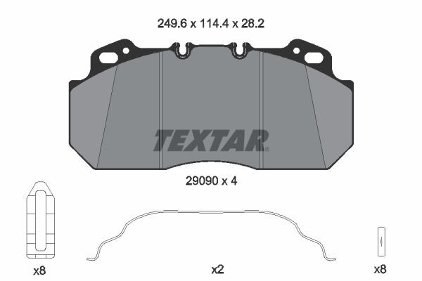 TEXTAR Brake pad kit 2909006