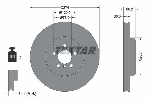 TEXTAR Brake pad kit 2909520