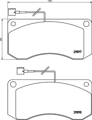 TEXTAR 2909702 Brake pad set with integrated wear warning contact
