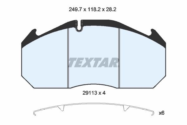 TEXTAR Brake pad kit 2911303
