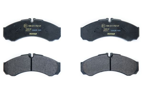 TEXTAR 2912111 Brake pad set prepared for wear indicator