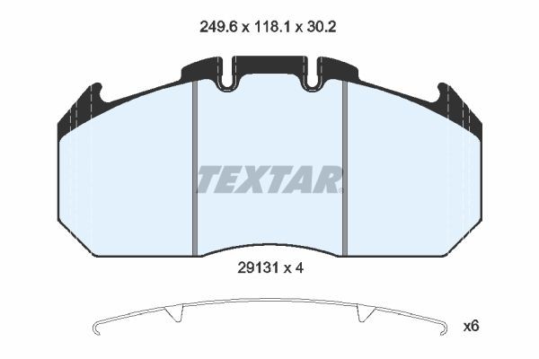 TEXTAR Brake pad kit 2913103