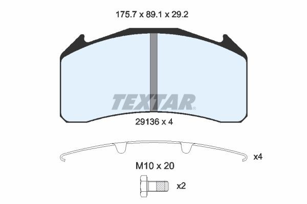 TEXTAR Brake pad kit 2913606