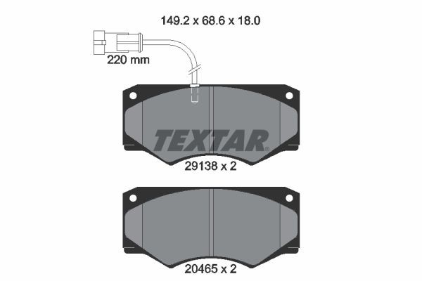 TEXTAR Set of brake pads rear and front IVECO Daily II Platform / Chassis new 2913801