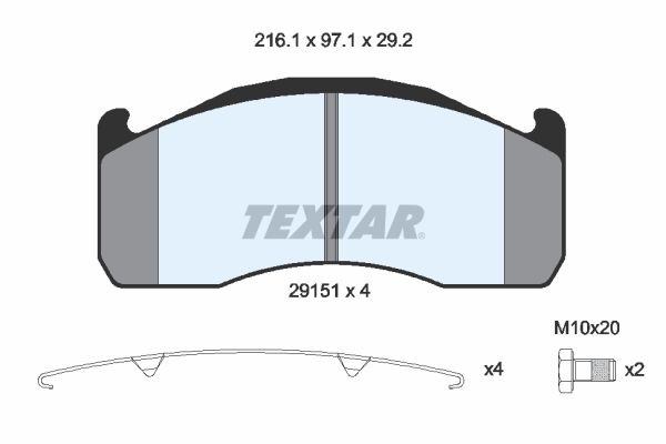 TEXTAR Brake pad kit 2915102