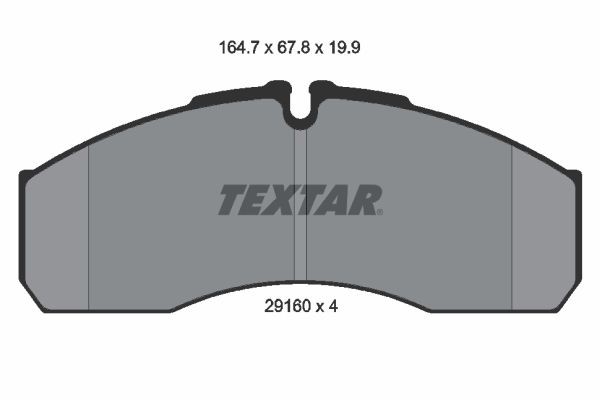 TEXTAR 2916002 Brake pad set prepared for wear indicator