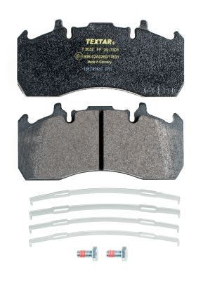 29173 TEXTAR prepared for wear indicator, with brake caliper screws, with accessories Height: 96,8mm, Width: 216,1mm, Thickness: 29,2mm Brake pads 2917301 buy