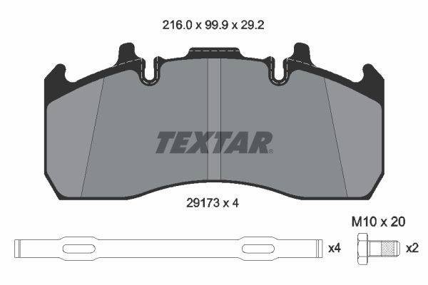 TEXTAR Brake pad kit 2917301
