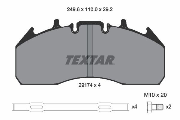 TEXTAR Brake pad kit 2917401
