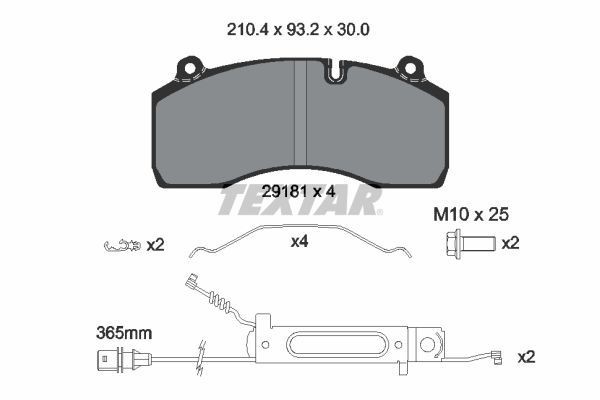 TEXTAR Brake pad kit 2918101
