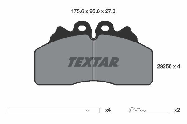 TEXTAR Brake pad kit 2925601