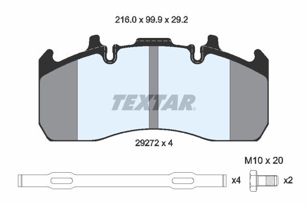 TEXTAR Brake pad kit 2927201