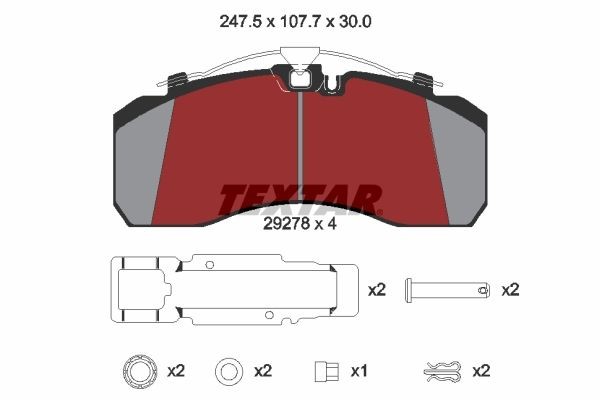 TEXTAR Brake pad kit 2927801